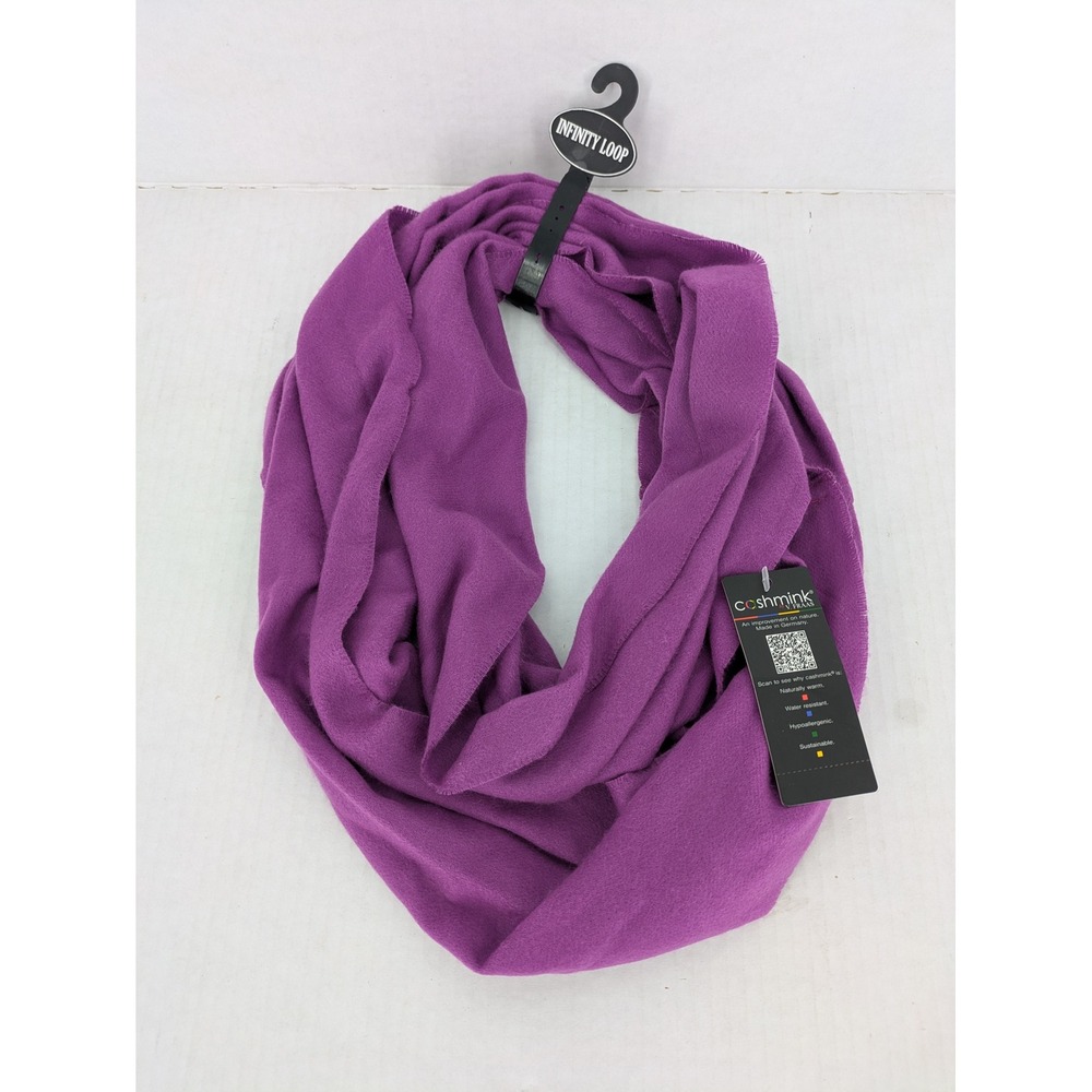 V. Fraas Cashmink Infinity Scarf Womens OS Purple Made in Germany NWT Soft Knit